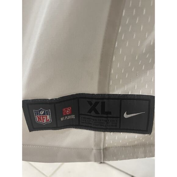 NIKE NFL MIAMI DOLPHINS JERSEY  DEFENSE 93 SZ XL WHITE TEAL ATHLETIC ATHLEISURE - Picture 12 of 15